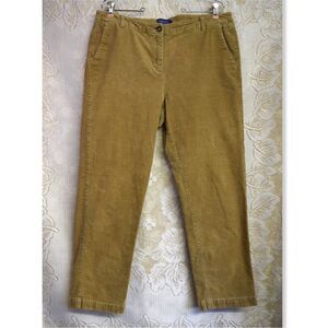 Pendleton Womens Sz 14 Corduroy Pants Light Brown Bareback 98% Cotton Academia